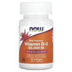 Vitamine D3 efficacité maximale 50 000 UI 50 capsules à enveloppe molle