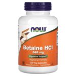 Betaine HCl 648 mg 120 capsules végétariennes