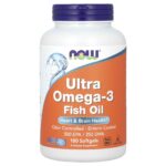 Huile de poisson ultra omega 3 180 capsules à enveloppe molle