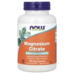 NOW Foods Citrate de magnesium 120 capsules végétariennes