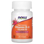 Vitamine D3 Haute efficacité 10 000 UI 120 capsules à enveloppe molle
