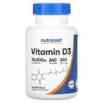 Vitamine D3 10 000 UI 240 capsules à enveloppe molle