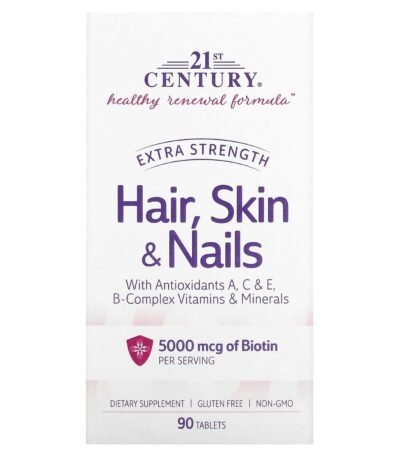 21st Century Cheveux, peau et ongles extrapuissants – 90 comprimés