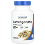 Extrait de racine ashwagandha 600 mg 120 capsules