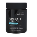 Huile de poisson riche en oméga-3 Triple efficacité 1250 mg 60 capsules à enveloppe molle