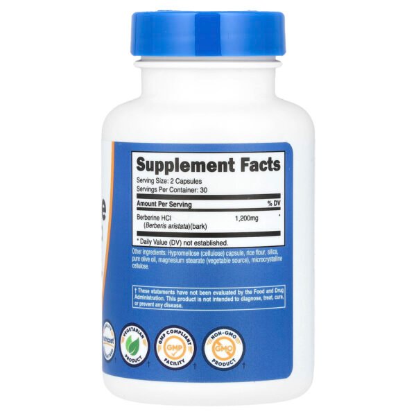 Nutricost Berbérine – 60 capsules (600 mg par capsule) – photo 2
