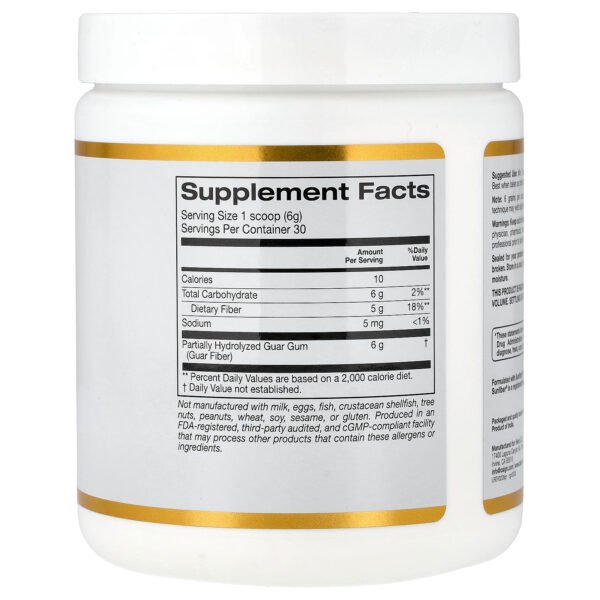 California Gold Nutrition Fibre prébiotique – 180 g – photo 2