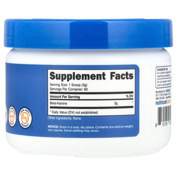 Nutricost Bêta-alanine en poudre, sans arôme – 180 g – photo 2