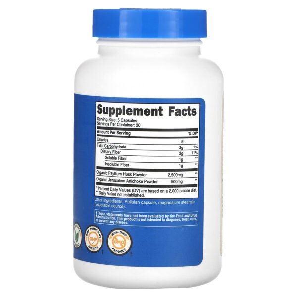 Nutricost Fibres (psyllium et topinambour biologiques) – 150 capsules – photo 2