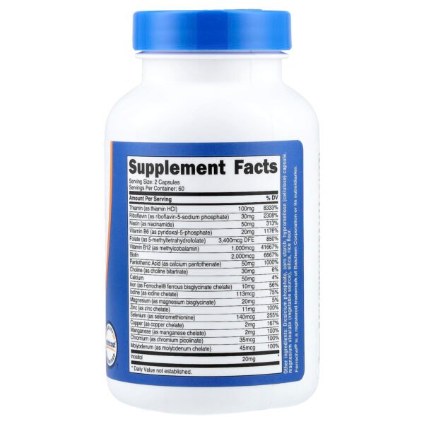 Nutricost Complexe de vitamines B méthylées – 120 capsules – photo 2