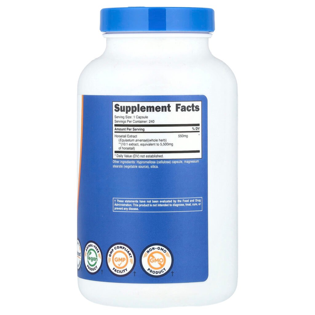 Nutricost Extrait de prêle, 5500 mg – 240 capsules – photo 2