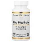 California Gold Nutrition Picolinate de zinc, 50 mg – 120 capsules végétales