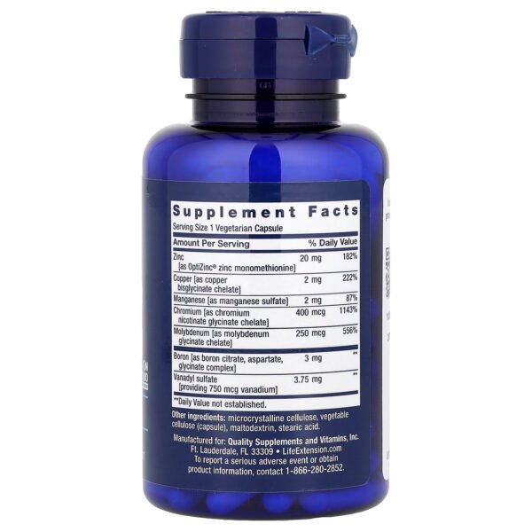 Life Extension Only Trace Minerals – 90 capsules végétariennes – photo 2