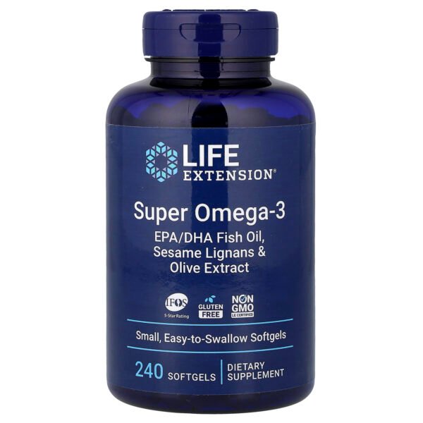 Life Extension Super oméga-3 – 240 capsules molles