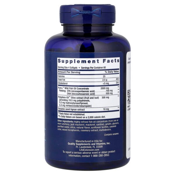 Life Extension Super oméga-3 – 240 capsules molles – photo 2