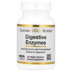 California Gold Nutrition Enzymes digestives avec mélange d'enzymes ProHydrolase® et amylase – 90 capsules vég