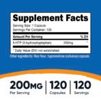 Nutricost 5-HTP, 200 mg – 120 capsules – photo 3
