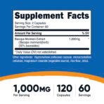 Nutricost Bacopa monnieri – 120 capsules (500 mg par capsule) – photo 3