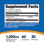 Nutricost Berbérine – 60 capsules (600 mg par capsule) – photo 3