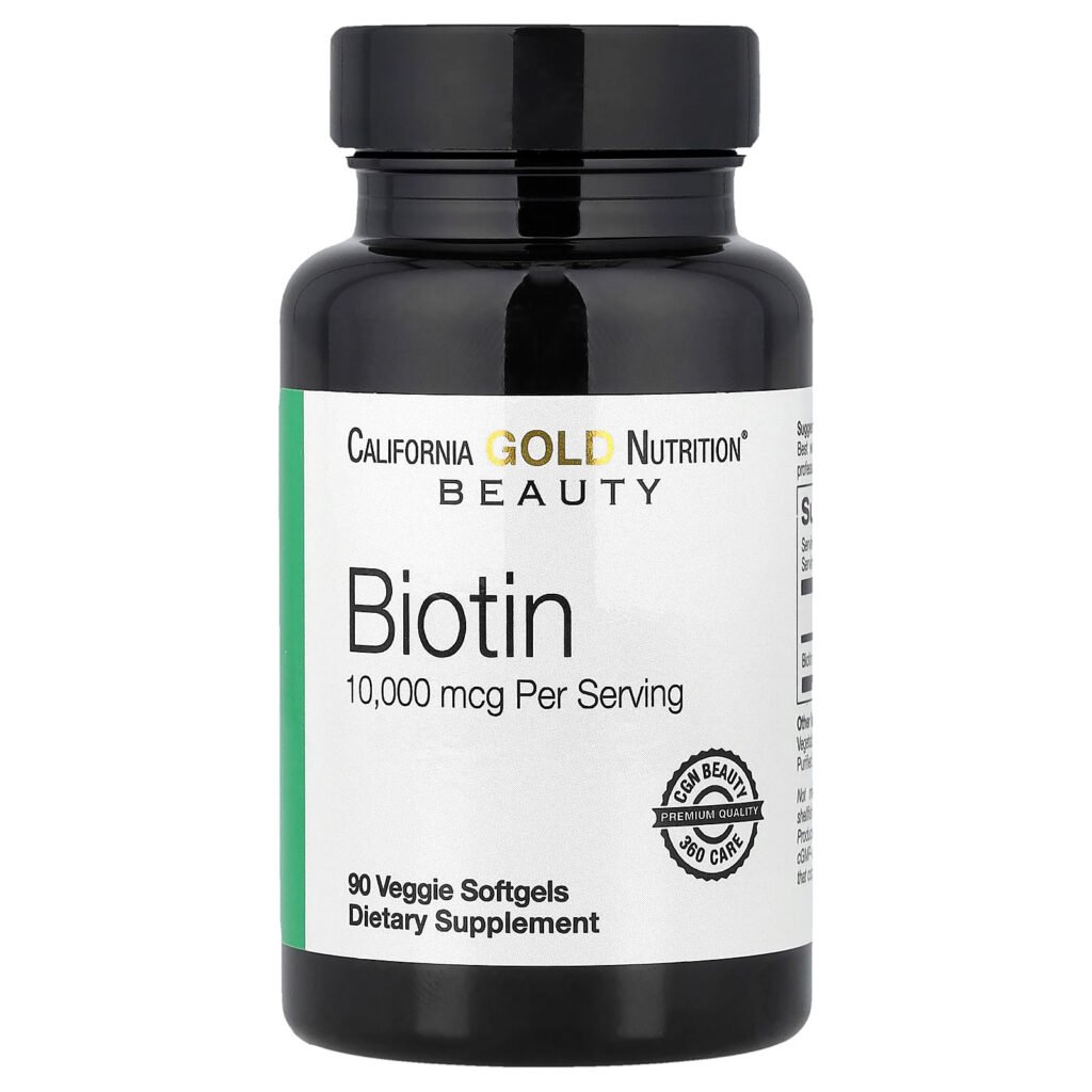 California Gold Nutrition Biotine, 10 000 µg – 90 capsules végétales à enveloppe molle