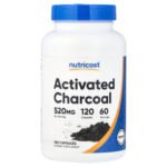Nutricost Charbon actif, 260 mg – 120 capsules