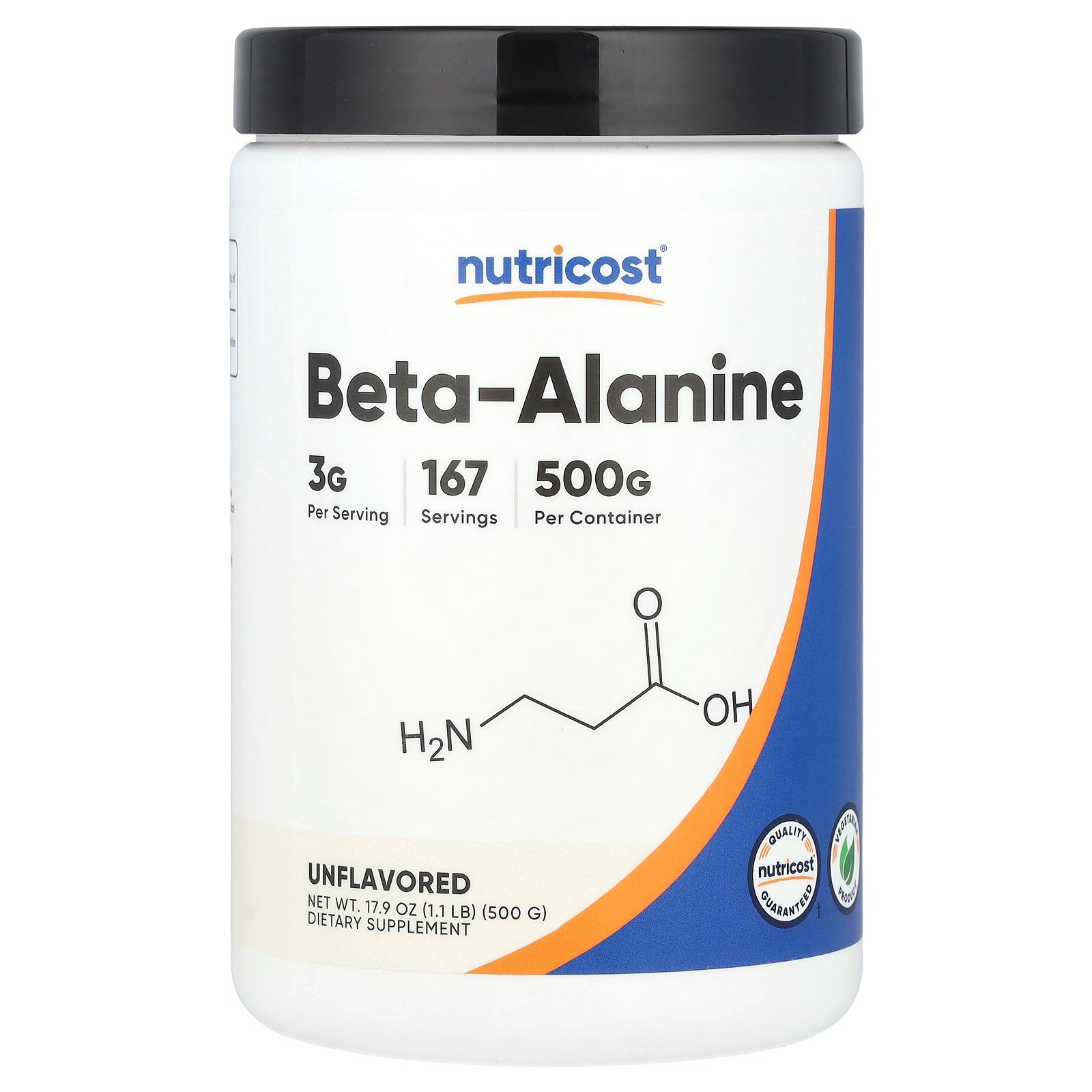 Nutricost Bêta-alanine, non aromatisée – 500 g Nutricost Bêta-alanine, non aromatisée – 500 g