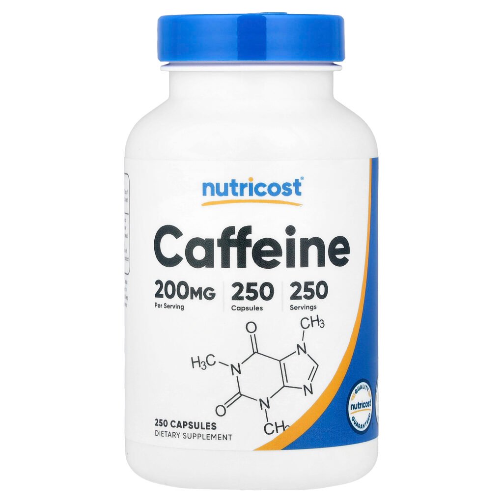Nutricost Caféine, 200 mg – 250 capsules