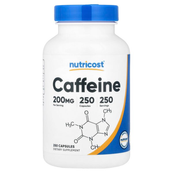 Nutricost Caféine, 200 mg – 250 capsules