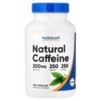 Nutricost Caféine naturelle, 200 mg – 250 capsules