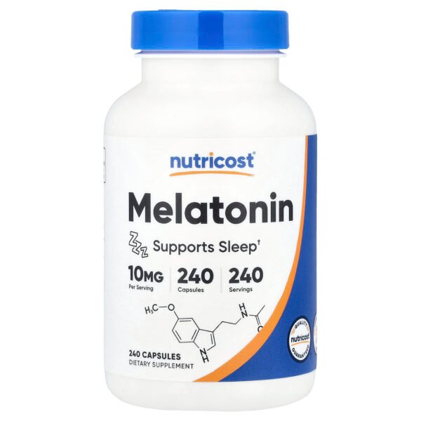 Nutricost Mélatonine, 10 mg – 240 capsules