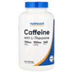 Nutricost Caféine avec L-théanine – 240 capsules