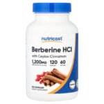 Nutricost Chlorhydrate de berbérine avec cannelle de Ceylan – 120 capsules