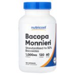 Nutricost Bacopa monnieri – 120 capsules (500 mg par capsule)