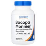 Nutricost Bacopa monnieri – 120 capsules (500 mg par capsule)