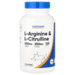 Nutricost L-arginine et L-citrulline – 120 capsules