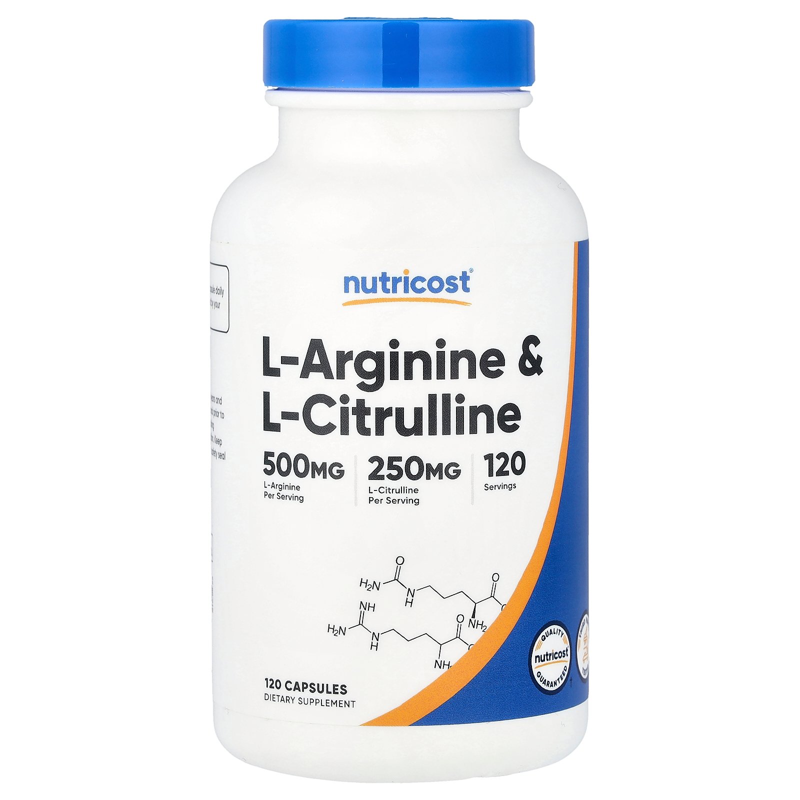Nutricost L-arginine et L-citrulline – 120 capsules Nutricost L-arginine et L-citrulline – 120 capsules