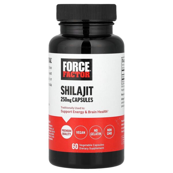 Force Factor Shilajit, 250 mg – 60 capsules végétales