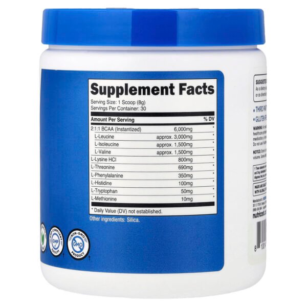 Nutricost Performance EAA, acides aminés essentiels, non aromatisé – 249 g – photo 2