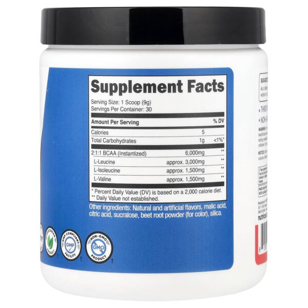 Nutricost Performance BCAA, fraise et kiwi – 270 g – photo 2