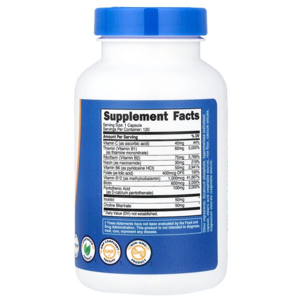 Nutricost Complexe de vitamines B – 120 capsules – photo 2