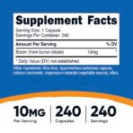 Nutricost Bore, 10 mg – 240 capsules – photo 3