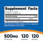 Nutricost Bile de bœuf, 500 mg – 120 capsules – photo 3