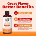 MaryRuth's Multivitamines liquides du matin + croissance des cheveux, pêche et mangue – 450 ml – photo 3