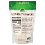 NOW Foods Real Food – Gélatine de bœuf en poudre, 454 g – photo 2