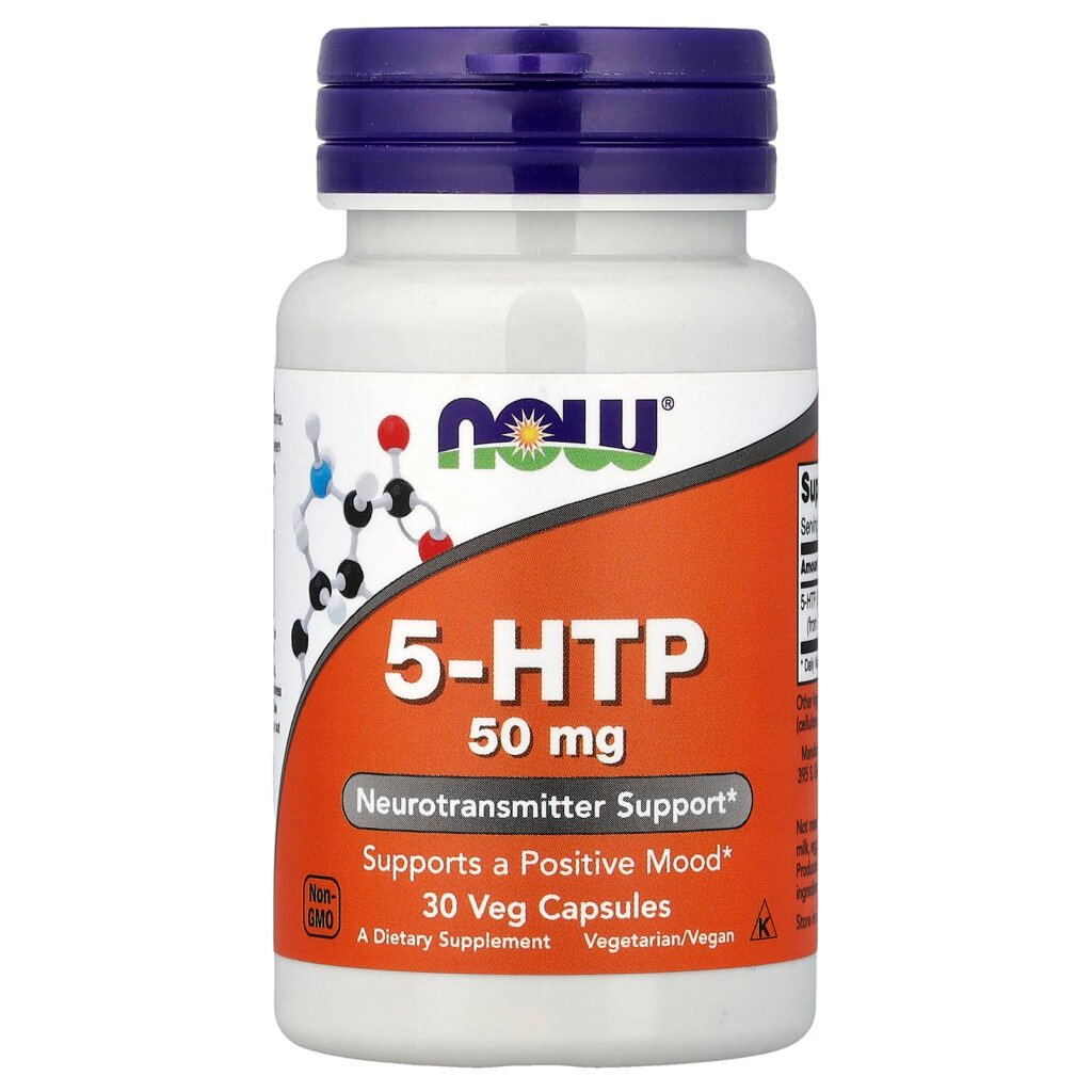 NOW Foods 5-HTP, 50 mg – 30 capsules végétariennes