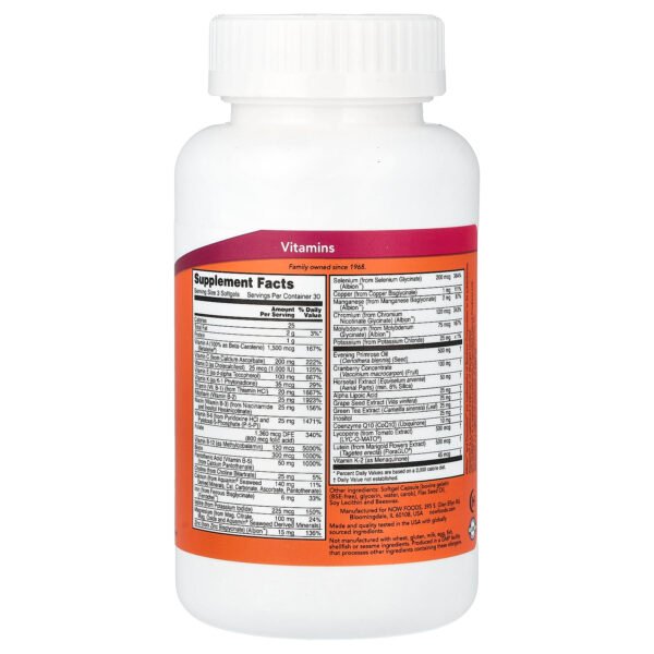 NOW Foods EVE™ Multivitamines supérieures pour femmes – 90 capsules à enveloppe molle – photo 2
