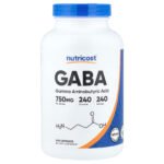 Nutricost GABA, 750 mg – 240 capsules