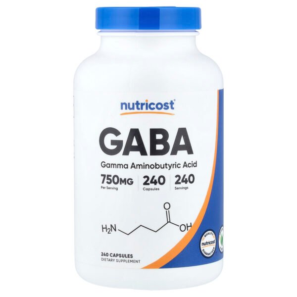 Nutricost GABA, 750 mg – 240 capsules