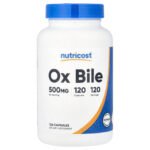Nutricost Bile de bœuf, 500 mg – 120 capsules