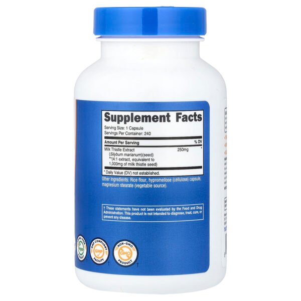 Nutricost Chardon-Marie, 1000 mg – 240 capsules – photo 2